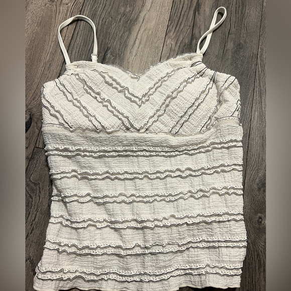 🌱🦢4 FOR $15!🦢🌱 Lime lush umgee Women's Cream Striped Top - Picture 3 of 4